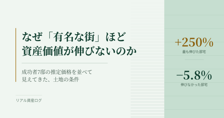 成功者7邸の資産価値比較と供給が制限された街の分析